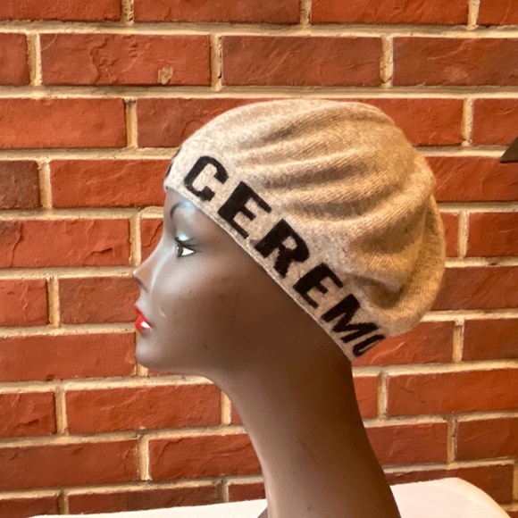 Opening Ceremony Gray Wool Logo Beret